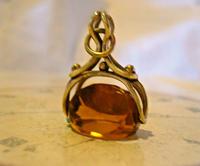 Victorian Pocket Watch Chain Spinner Fob 1890 Antique Large Gilt & Glass Fob (4 of 9) Victorian Pocket Watch Chain Spinner Fob 1890 Antique Large Gilt & Glass Fob (4 of 9)