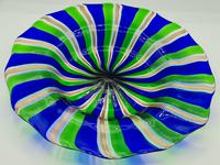 Rare Murano Glass XL Size Platter with Swirled Coloured Stripes (5 of 10) Rare Murano Glass XL Size Platter with Swirled Coloured Stripes (5 of 10)