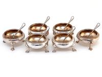 Antique Elkington & Co Boxed Set of Six Silver Plated Salts & Salt Spoons (2 of 6) Antique Elkington & Co Boxed Set of Six Silver Plated Salts & Salt Spoons (2 of 6)