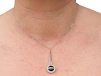 Onyx & 0.72ct Diamond, Platinum Pendant - Art Deco c.1930 (8 of 9) Onyx & 0.72ct Diamond, Platinum Pendant - Art Deco c.1930 (8 of 9)