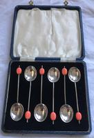 Mid Century Set of 6 Demitasse / Coffee Spoons - Silver Plate