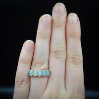 Vintage Opal Five Stone 9ct 9K Yellow Gold Band Ring (4 of 10) Vintage Opal Five Stone 9ct 9K Yellow Gold Band Ring (4 of 10)