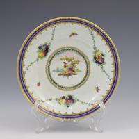 Stunning Worcester Porcelain Dalhousie Style Fancy Birds Saucer Dish c.1785 (1 of 3)