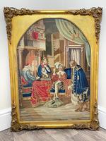 Large Artwork Gilt Gesso Framed 19th Century Tapestry French Royal Court "Playing Chess" (38 of 44) Large Artwork Gilt Gesso Framed 19th Century Tapestry French Royal Court "Playing Chess" (38 of 44)