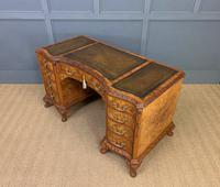 Burr Walnut Pedestal Desk by Maple and Co (16 of 18) Burr Walnut Pedestal Desk by Maple and Co (16 of 18)