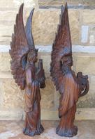 Good Pair of Carved Oak Angels 19th Century (9 of 12) Good Pair of Carved Oak Angels 19th Century (9 of 12)