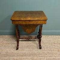 Spectacular Figured Walnut Inlaid Victorian Antique Work Box / Side Table (2 of 8) Spectacular Figured Walnut Inlaid Victorian Antique Work Box / Side Table (2 of 8)