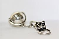Interesting & Unusual Silver Fob with a Dogs Head & Ball That Opens (2 of 5) Interesting & Unusual Silver Fob with a Dogs Head & Ball That Opens (2 of 5)
