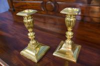 Pair of Short, Cast Brass Neoclassical Candlesticks. Regency Period c.1820 (3 of 4) Pair of Short, Cast Brass Neoclassical Candlesticks. Regency Period c.1820 (3 of 4)