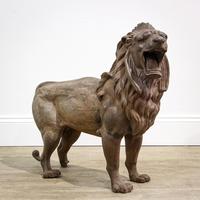 19th Century Cast Iron Lion