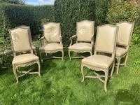 Set of Six Cream Leather Dining Chairs (5 of 5) Set of Six Cream Leather Dining Chairs (5 of 5)