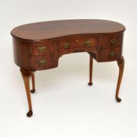 Antique Queen Anne Style Mahogany Kidney Desk / Dressing Table (10 of 11) Antique Queen Anne Style Mahogany Kidney Desk / Dressing Table (10 of 11)