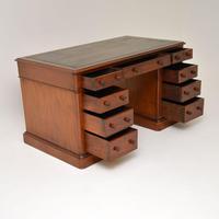 Antique Victorian Mahogany Leather Top Pedestal Desk (4 of 12) Antique Victorian Mahogany Leather Top Pedestal Desk (4 of 12)