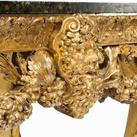 Imposing Victorian giltwood console table in the manner of William Kent (4 of 8) Imposing Victorian giltwood console table in the manner of William Kent (4 of 8)