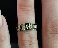 Victorian Diamond Mourning Ring, 15ct Gold, Black Enamel and Pearl, Hairwork (13 of 13) Victorian Diamond Mourning Ring, 15ct Gold, Black Enamel and Pearl, Hairwork (13 of 13)