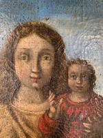 Antique Spanish oil painting study of Madonna and child (6 of 10) Antique Spanish oil painting study of Madonna and child (6 of 10)
