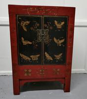 Red & Black Chinoiserie Lacquer Cupboard Decorated with Butterflies (7 of 7) Red & Black Chinoiserie Lacquer Cupboard Decorated with Butterflies (7 of 7)
