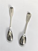 Two 19th Century Irish Silver Mustard Spoons (3 of 5) Two 19th Century Irish Silver Mustard Spoons (3 of 5)