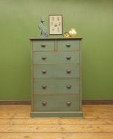 Large Painted Nautical Blue Rustic Pine Chest of Drawers, Shabby Chic (14 of 16) Large Painted Nautical Blue Rustic Pine Chest of Drawers, Shabby Chic (14 of 16)
