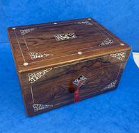 William IV Rosewood Jewellery Box Inlaid with Beautiful Mother of Pearl (10 of 14) William IV Rosewood Jewellery Box Inlaid with Beautiful Mother of Pearl (10 of 14)