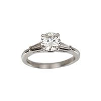 Platinum ring with diamonds