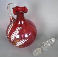 Victorian Hand Blown Cranberry Glass Decanter (5 of 5) Victorian Hand Blown Cranberry Glass Decanter (5 of 5)