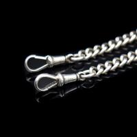 Birmingham 1922 Sterling Silver Double Albert Watch Chain Necklace (5 of 10) Birmingham 1922 Sterling Silver Double Albert Watch Chain Necklace (5 of 10)