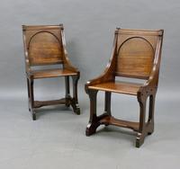 A Pair 19th Century Of Hall Chairs (4 of 6) A Pair 19th Century Of Hall Chairs (4 of 6)