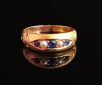 Victorian Sapphire & Pearl Ring, 15ct Gold (10 of 11) Victorian Sapphire & Pearl Ring, 15ct Gold (10 of 11)