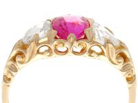 1.28ct Burmese Pink Sapphire & 0.76ct Diamond, 22ct Yellow Gold Trilogy Ring - Antique Victorian (2 of 12) 1.28ct Burmese Pink Sapphire & 0.76ct Diamond, 22ct Yellow Gold Trilogy Ring - Antique Victorian (2 of 12)