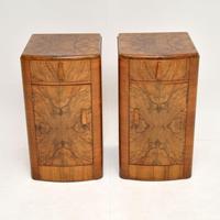 Pair of Art Deco Figured Walnut Bedside Cabinets (2 of 10) Pair of Art Deco Figured Walnut Bedside Cabinets (2 of 10)