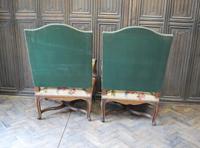 Pair of French Regence Carved Walnut Library Fauteuils (9 of 9) Pair of French Regence Carved Walnut Library Fauteuils (9 of 9)