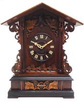 Rare Fusee Cuckoo Mantel Clock – German Black Forest Carved Bracket Clock (6 of 10) Rare Fusee Cuckoo Mantel Clock – German Black Forest Carved Bracket Clock (6 of 10)