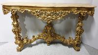 Carved Wood Gilt Console Table (15 of 17) Carved Wood Gilt Console Table (15 of 17)