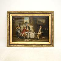 Large Antique Oil Painting by J.R Reeves