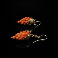 Antique Coral Grape Gold on Sterling Silver Drop Earrings (5 of 7) Antique Coral Grape Gold on Sterling Silver Drop Earrings (5 of 7)