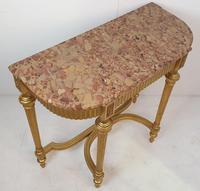 19th Century Gilt Marble Topped Console Table (4 of 4) 19th Century Gilt Marble Topped Console Table (4 of 4)