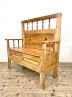 Vintage Pine Settle Bench with Storagev (8 of 10) Vintage Pine Settle Bench with Storagev (8 of 10)