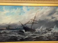 Huge 19th Century Seascape Oil Painting Sinking Ship Signalling Rescuers by Henry E Tozer (4 of 58) Huge 19th Century Seascape Oil Painting Sinking Ship Signalling Rescuers by Henry E Tozer (4 of 58)