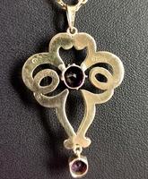 Antique Edwardian Lavalier Pendant, 9ct Gold and Amethyst (9 of 10) Antique Edwardian Lavalier Pendant, 9ct Gold and Amethyst (9 of 10)