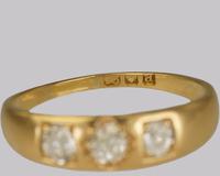 Victorian 18ct Gold 0.60ct Old Cut Diamond Gypsy Trilogy Ring Antique Hallmarked 1896 (5 of 7) Victorian 18ct Gold 0.60ct Old Cut Diamond Gypsy Trilogy Ring Antique Hallmarked 1896 (5 of 7)