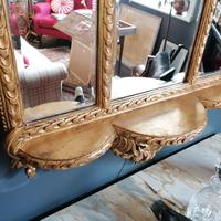 Antique Regency style triple fronted Giltwood Mirror with shelf (7 of 9) Antique Regency style triple fronted Giltwood Mirror with shelf (7 of 9)