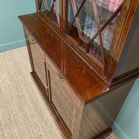 Exceptional Inlaid Victorian Antique Glazed Bookcase by Edwards and Roberts (9 of 10) Exceptional Inlaid Victorian Antique Glazed Bookcase by Edwards and Roberts (9 of 10)