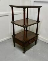 Three Tier Regency Rosewood Whatnot with Drawer (4 of 7) Three Tier Regency Rosewood Whatnot with Drawer (4 of 7)