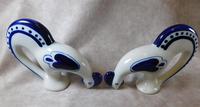 Pair of Gzhel Blue & White Porcelain "Pecking Chickens" (9 of 10) Pair of Gzhel Blue & White Porcelain "Pecking Chickens" (9 of 10)