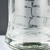 Clear Crystal Glass Decanter Depicting Caravelle (2 of 5) Clear Crystal Glass Decanter Depicting Caravelle (2 of 5)