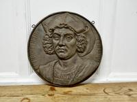 19th Century Cast Iron Portrait Plaque of Christoper Columbus 1451-1506 (6 of 7) 19th Century Cast Iron Portrait Plaque of Christoper Columbus 1451-1506 (6 of 7)