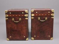 Pair of Early 20th Century Leather Bound ex Army Trunks (6 of 11) Pair of Early 20th Century Leather Bound ex Army Trunks (6 of 11)