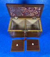 Georgian Mahogany Fan Inlaid Tea Caddy (9 of 16) Georgian Mahogany Fan Inlaid Tea Caddy (9 of 16)