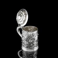 Antique Solid Sterling Silver Large Tankard with Royal Marines Officer Interest - Goldsmiths & Silversmiths Co 1900 (21 of 28) Antique Solid Sterling Silver Large Tankard with Royal Marines Officer Interest - Goldsmiths & Silversmiths Co 1900 (21 of 28)